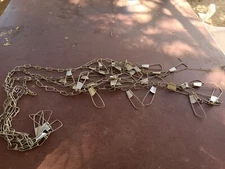 Lot Of 4 Fishing Chain Stringer 48" 3-8 Hook 1-6 Hook Snap  Used CabinCore Gift