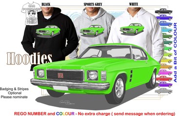 CLASSIC 77-80 HZ HOLDEN MONARO 4 DR ILLUSTRATED T-SHIRT MUSCLE RETRO SPORTS