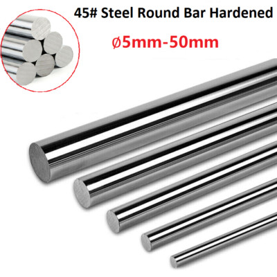 Ø5-50mm Linear Shaft Chromed 45# Steel Round Bar Hardened Rod Rail Optical Axis