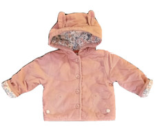 John Lewis Soft Lightly Padded Bunny  Rabbit Corduroy Jacket  - 6-9 Months