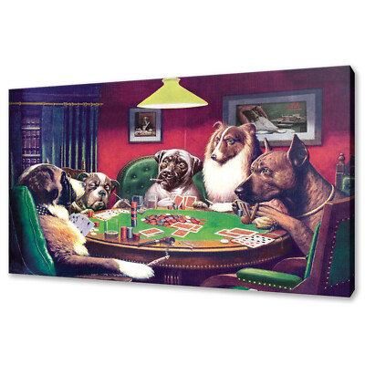 Cassius Marcellus Coolidge Bold Bluff Hunde Leinwandbild Bild Wandbild