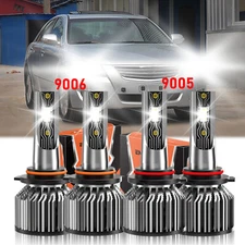 4Pcs Car LED Headlights Bulb High Low Beam Kit White For Toyota Camry 1992-2006