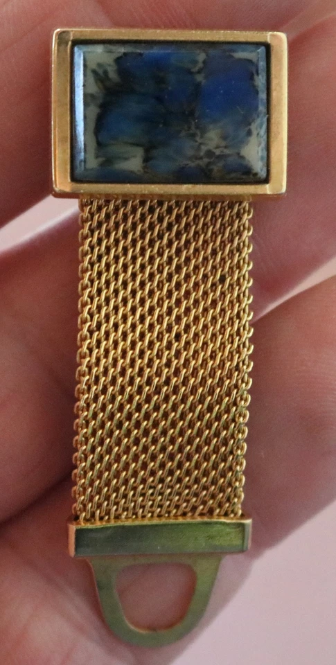 zwei tolle alte Paare Manschettenknöpfe - goldfarben blau Emaille ???  - Bild 2 von 4