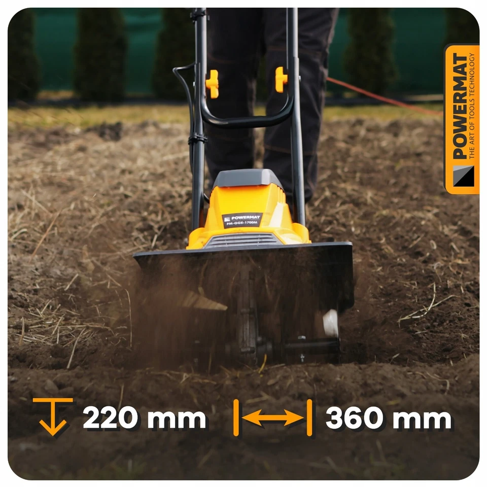 Elektro Motorhacke Gartenfräse Gartenhacke Bodenfräse Kultivator Ackerfräse 36cm - Bild 2 von 4