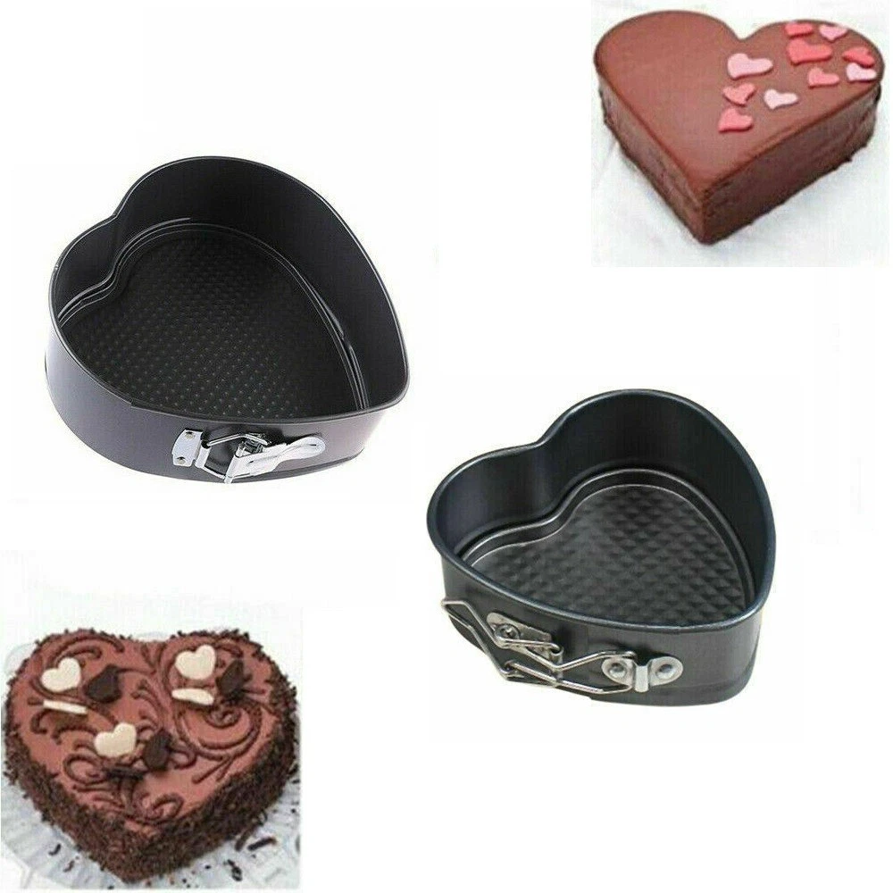 HEART SHAPE MOULD MINI CAKE TIN METAL NON STICK SPRING FORM BAKING PAN  VALENTINE