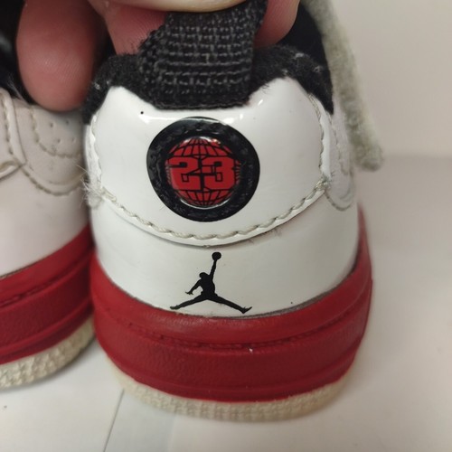 Zapatillas Nike Air Jordan AJF 9 (TD) Blanco Rojo Negro Niño Pequeño Talla 5C 352740-102 - Imagen 12 de 15