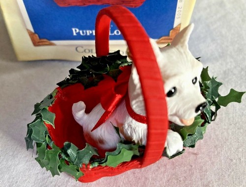 Hallmark Puppy Love WESTIE West Highland Terrier perro adorno de recuerdo de Navidad 2005 - Imagen 4 de 6