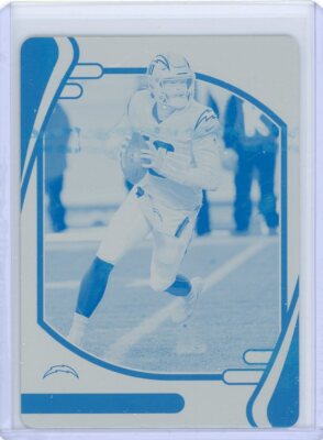 2021 Panini Absolute Football Printing Plates #73 Justin Herbert