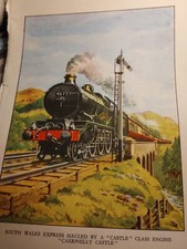  Sk111  Ephemera 1950s Railway Train Picture Caerphilly Castle 