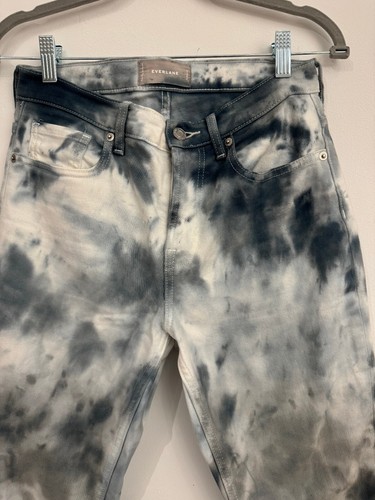 Everlane High Rise Bleach Dye Denim Jeans, Cropped, Size 26 - Picture 8 of 13
