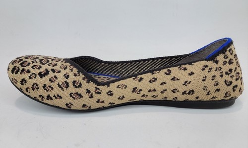 Rothy's The Flat Round Toe Ballet Shoes 8 Leopard Cheetah Animal Print SHIPSFAST - Picture 8 of 15