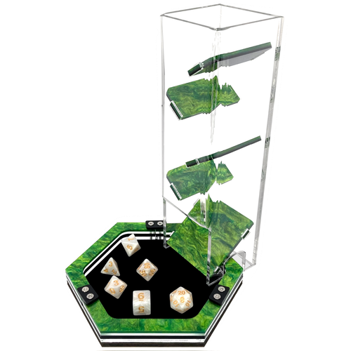C4Labs Colour Lux Mini Hexagon Dice Tray and Dice Tower Set - Picture 32 of 58