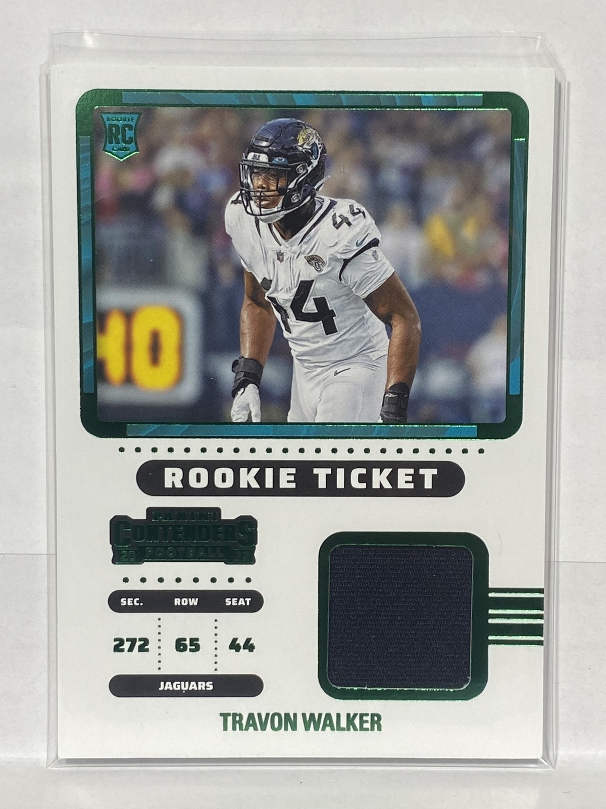 2022 Panini Contenders Rookie Ticket Swatch Travon Walker RTS-TWA MEM RC