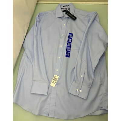 Tommy Hilfiger Men Dress Shirt Wrinkle Resistant Stretch Large L 16-16.5  34/35 | eBay