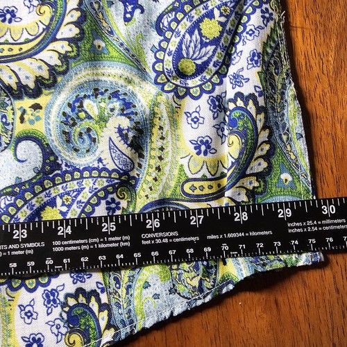 Inserch Mens 3XL Paisley Shirt Linen Blend Short Sleeve Multicolor - Picture 11 of 13