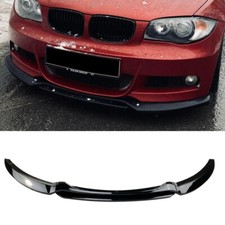 Front Splitter Bumper Lip For 2007-2013 BMW 1 Series E82 E88 M Sport Gloss Black