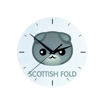 Scottish Fold clock with a cat Art-Dog