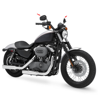 Motorcycle Black Rear View Mirrors For Harley Davidson VRSCDX