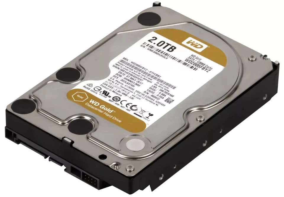 WD GOLD 2TB WD2005FBYZ 7200 U/min SATA III 128MB 3.5" WESTERN DIGITAL HDD - Bild 2 von 3
