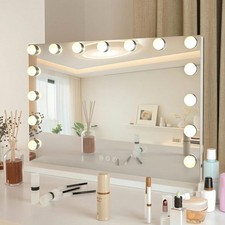 Vanity Mirror with Lights,Large Hollywood Mirror with Lights with 15 Bulbs, 3...