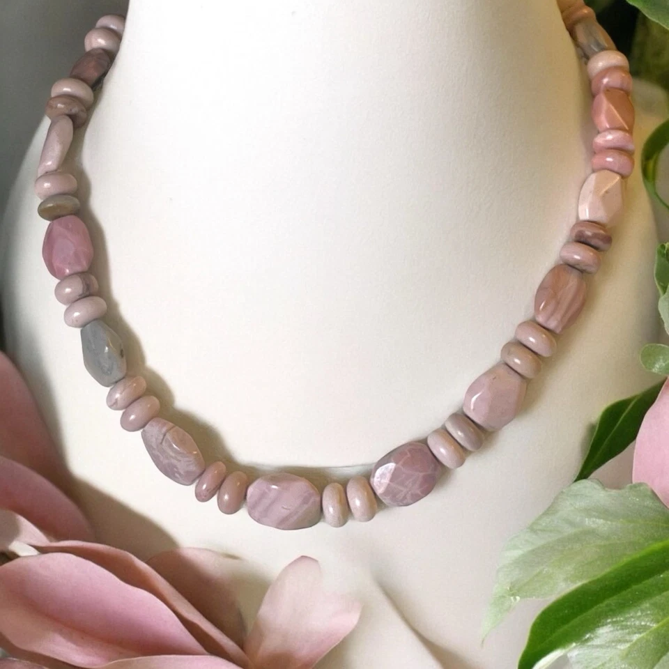 Новый Jay King DTR 925 пробы австралийский розовый опал бисером коренастый ожерелье - Изображение 4 из 4