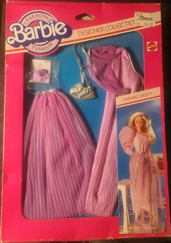Vintage Barbie Designer Collection No. 5652 Opening Night Pink Dress 1985