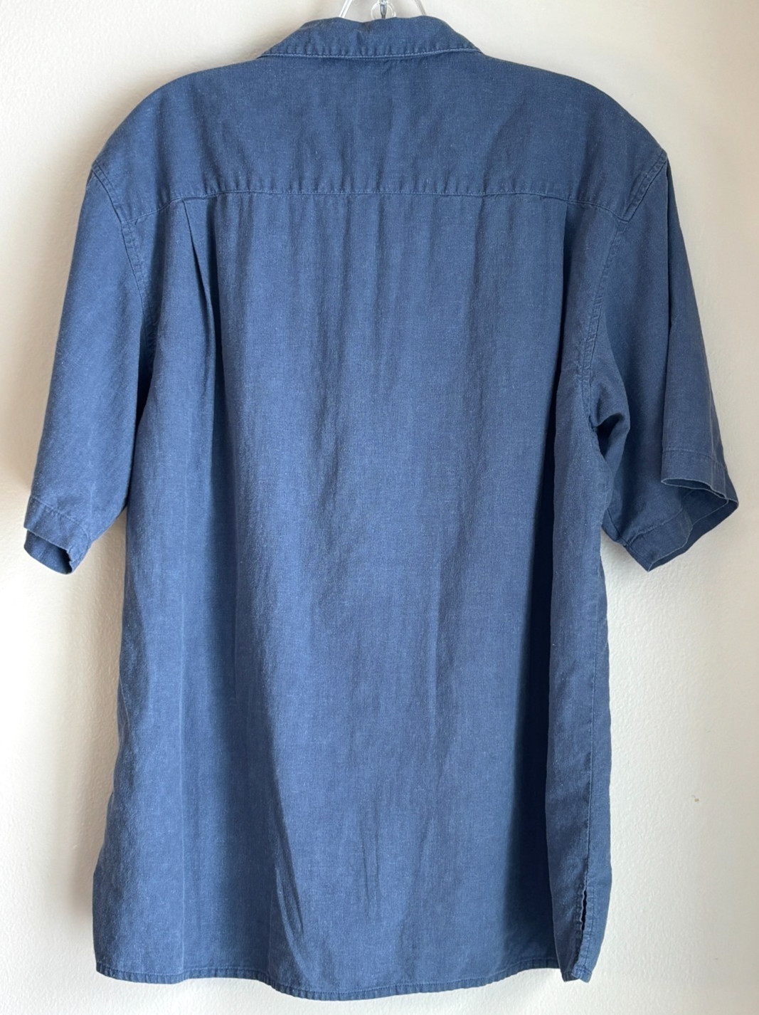 VTG Basic Editions Linen Blend Button-Up Shirt Me… - image 7