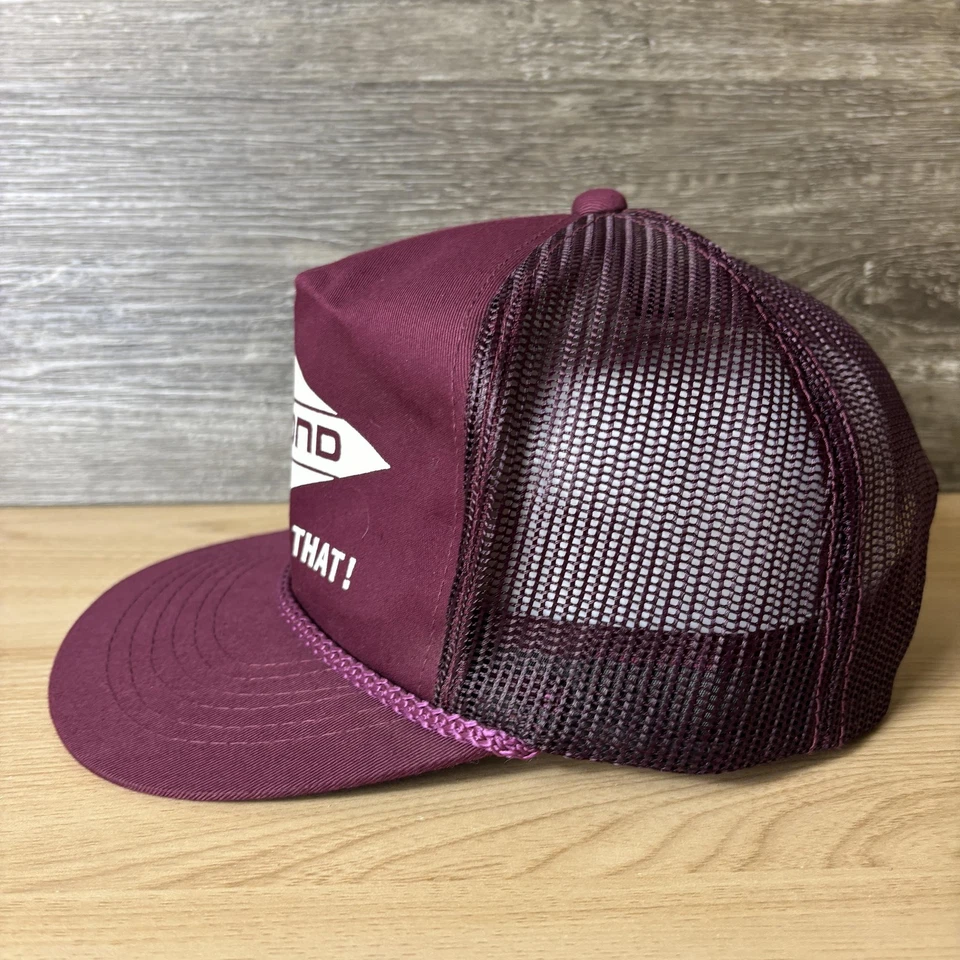 Gorra gorra vintage de diamante malla trasera a presión camionero promoción podemos hacer eso para hombre años 80 Foto 4 de 4