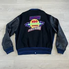 Vintage 90s HBO Planet Cinemax Cast and Crew Letterman Wool Leather Jacket Large