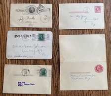 UNITED STATES  POSTCARD LOT - USED  - (1891 - 1956) - ESTATE FIND