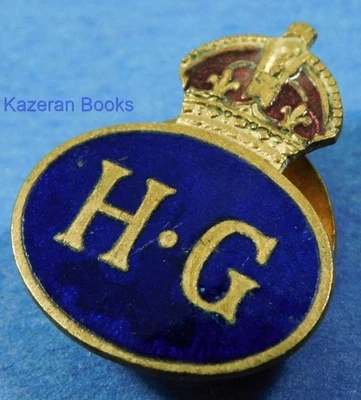 WW2 Home Guard Metal & Enamel Button Lapel Badge - Image 1 of 4