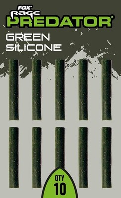 Fox Rage Predator Green Silicone Sleeves - Pike Rig Making - 10 Per Pk - FAC167
