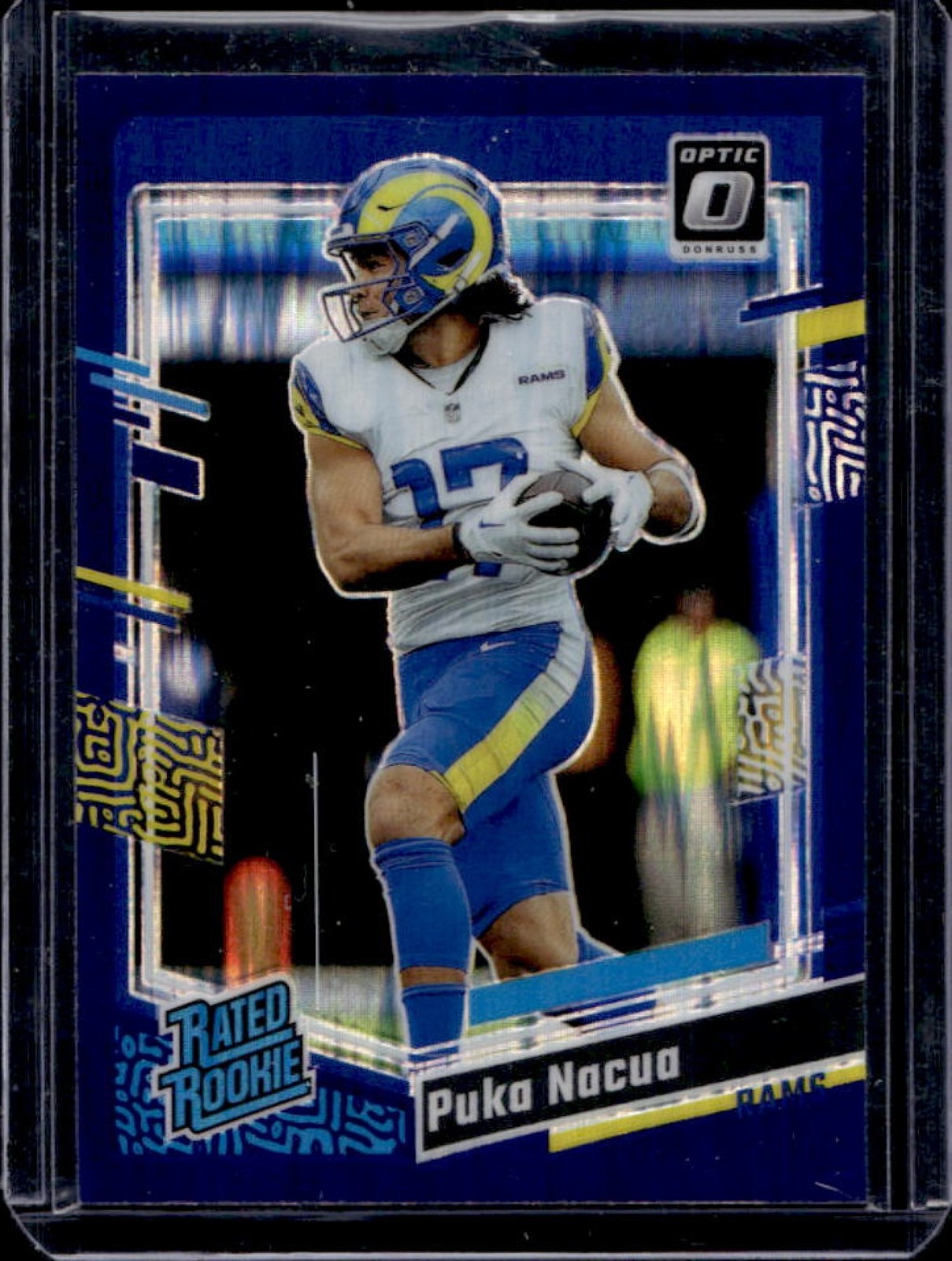 2023 Donruss Optic Puka Nacua Purple Shock Prizm Rated Rookie #238 Rams