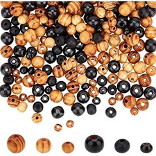 600pcs wooden beads black wood balls 6/8/10mm polished loose beads bal