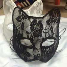Women?s Lace Cat Mask Fox Animal Eye Mask Masquerade Cosplay Party Dance Costume