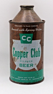 COPPER CLUB CONE TOP BEER CAN ORIGINAL 1950'S