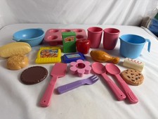 TOY PLAY FOOD LOT Little Tikes unbranded FOOD AND DISHES