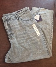 AVA  VIV Women's Size 26W Gray Stretch Denim High Rise Skinny Ankle Jeans NWT
