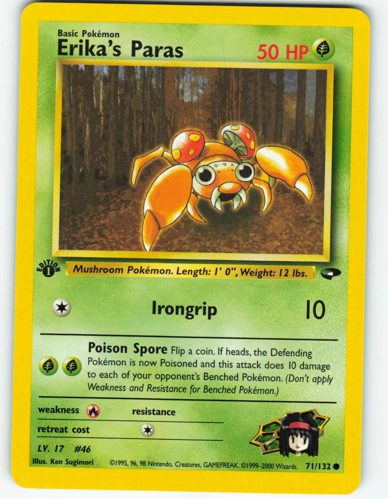 Erika's Paras - 1st Edition - 71/132 Gym Challenge - Pokémon TCG - 2000