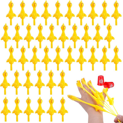 42PCS Flying Chicken Slingshot, Easter Party Favors Treasure Box Toys for Kids,