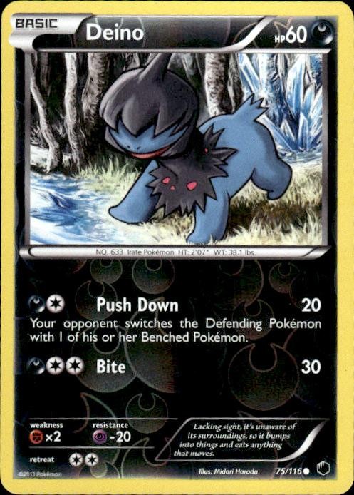 Vintage Wotc Pokemon Reverse holo Deino (75) Plasma Freeze 75/116 Light Play LP