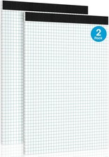 Graph Paper Pads A4 Graph Notebook, 2 Pack 4x4 Quad Grid Paper, 30 Sheets Engin
