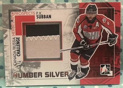 P. K. SUBBAN 2010-11 In The Game Heroes & Prospects Canada/Russia Number Silver