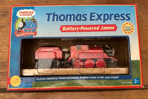 2001 Learning Curve Holz/Druckguss Thomas Express batteriebetrieben James! Neu! - Bild 1 von 2