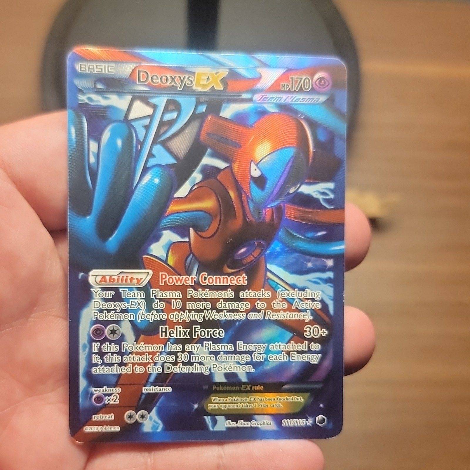 The Pokémon Company Deoxys-EX 111/116 Plasma Freeze Full Art Holo UR 170HP