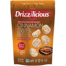 Drizzilicious Mini Rice Cakes Cinnamon Swirl Bites 113g Bag USA Import