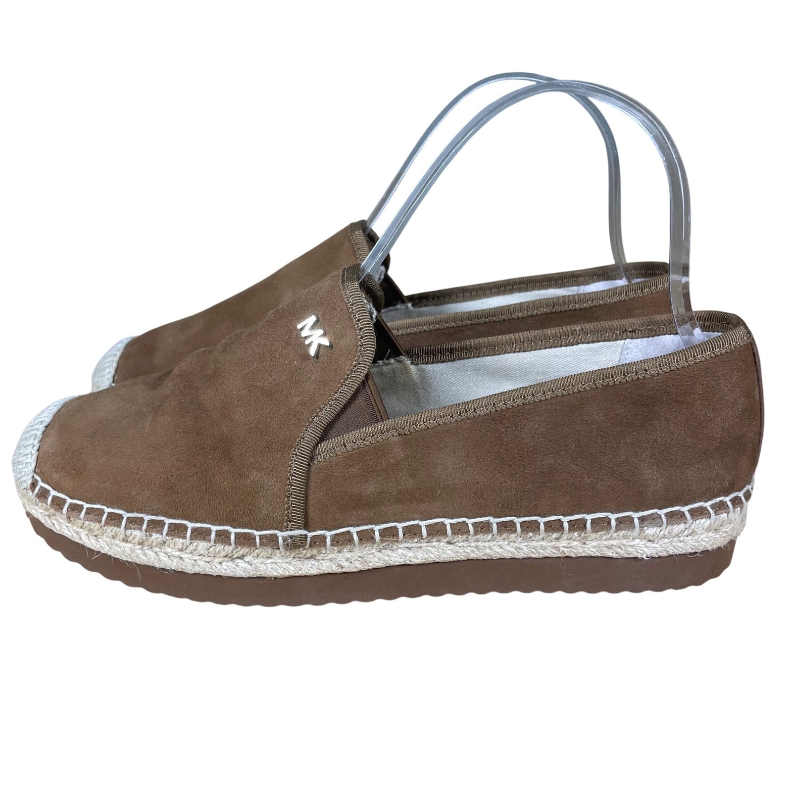 Michael Kors Womens Brown Suede Espadrille Flats Slip On Shoes Size 6.5 Casual