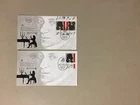 Two Israel MOZART composer fdc w/nice picture envelopes.One w/tete-beche stamps