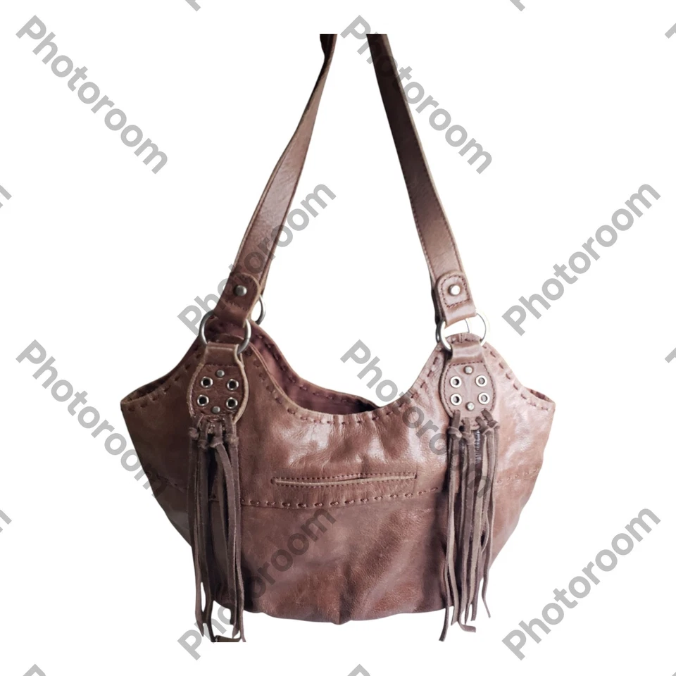 The Sak Indeo 棕色条纹皮革挎包钱包单肩包 — 第 4/4 张图片