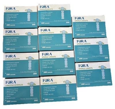 Lot of 15 FORA Sterile Lancets 30G 100 ct Each 1500 TOTAL Exp 7-28 9-26